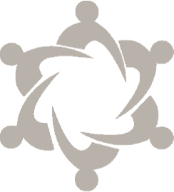 Abstract graphic of five stylized human figures in a circular formation, holding hands to create a sense of unity and teamwork. The design uses simple shapes and a neutral gray color. Know More about how collaboration drives results.